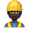Man Construction Worker- Dark Skin Tone emoji on LG